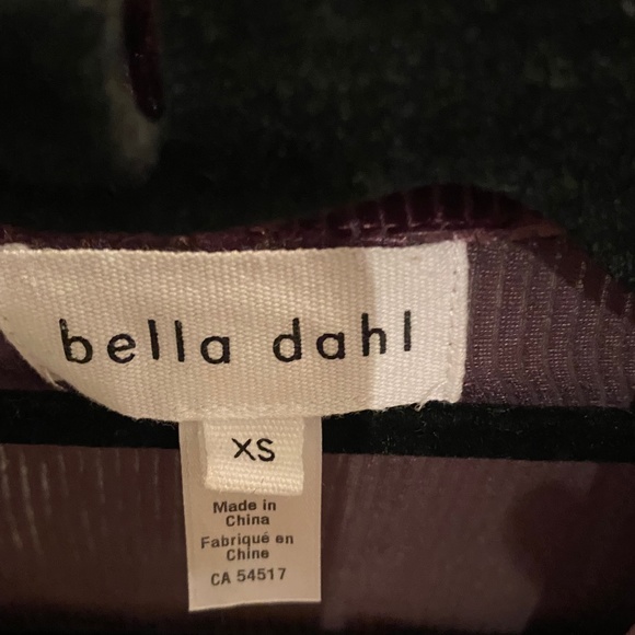 Eggplant Coloured Crushed Velvet Corduroy Top - Picture 2 of 2